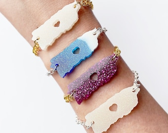 Puerto Rico Map Bracelet