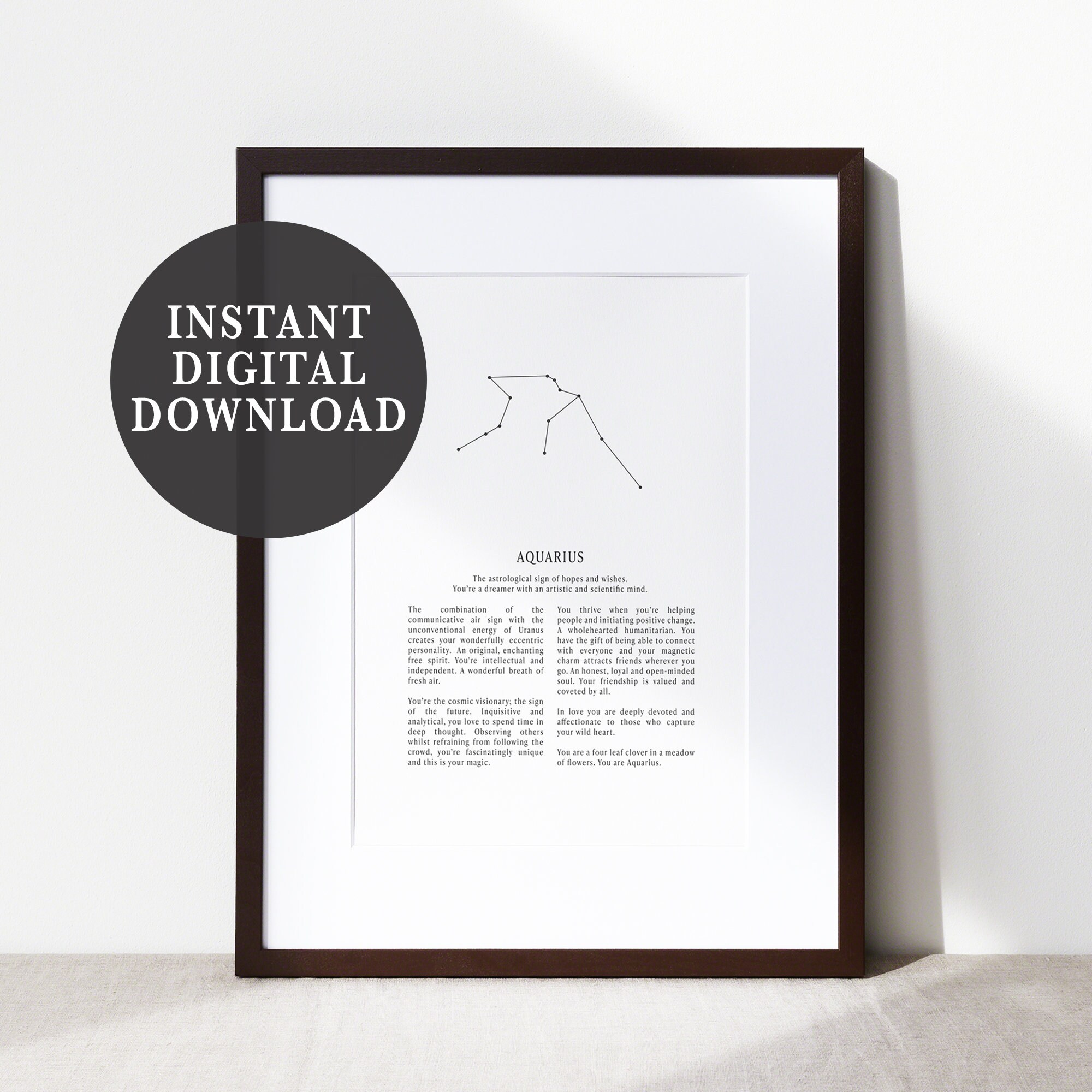Aquarius Poster - Etsy