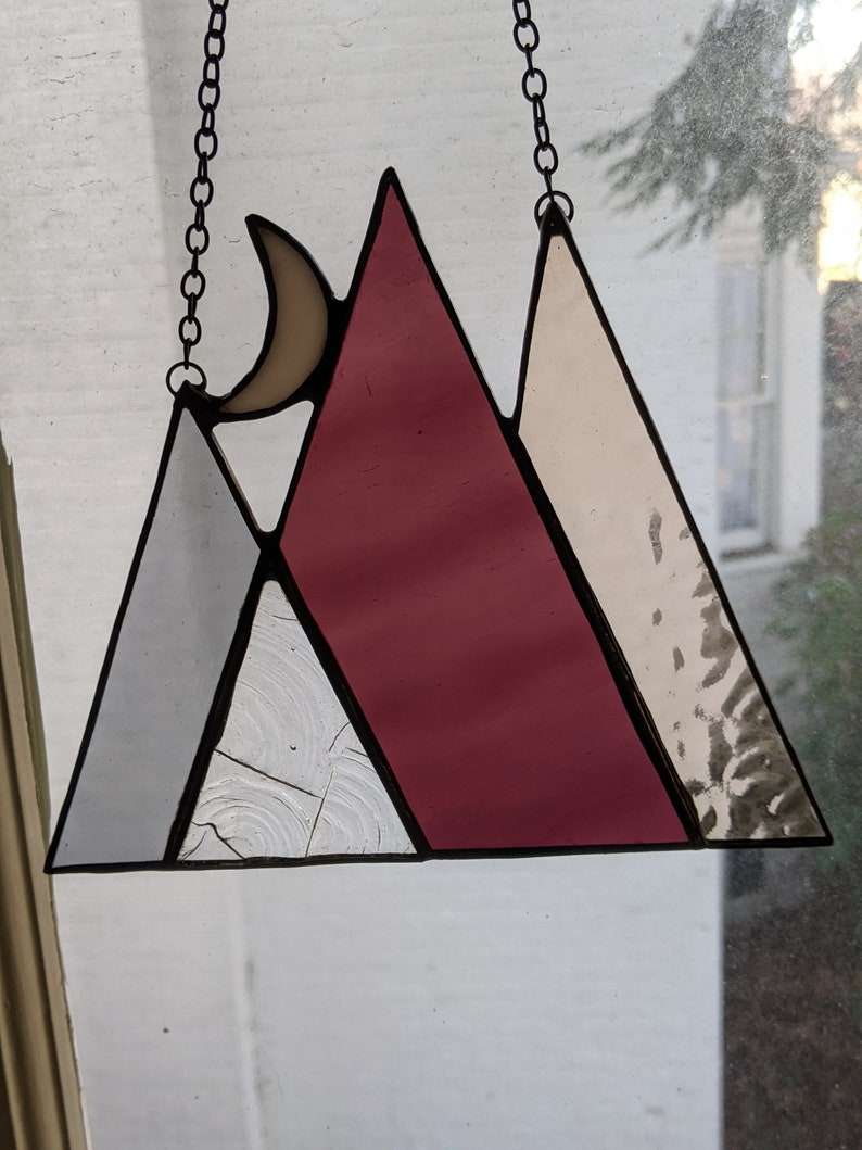 Stained Glass Mountain Suncatcher