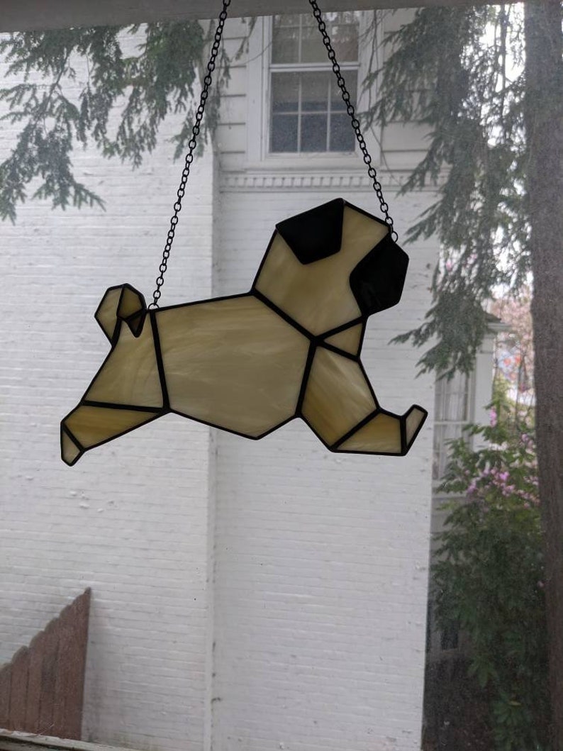 Stained Glass Pug Etsy