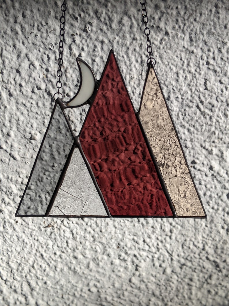 Stained Glass Mountain Suncatcher