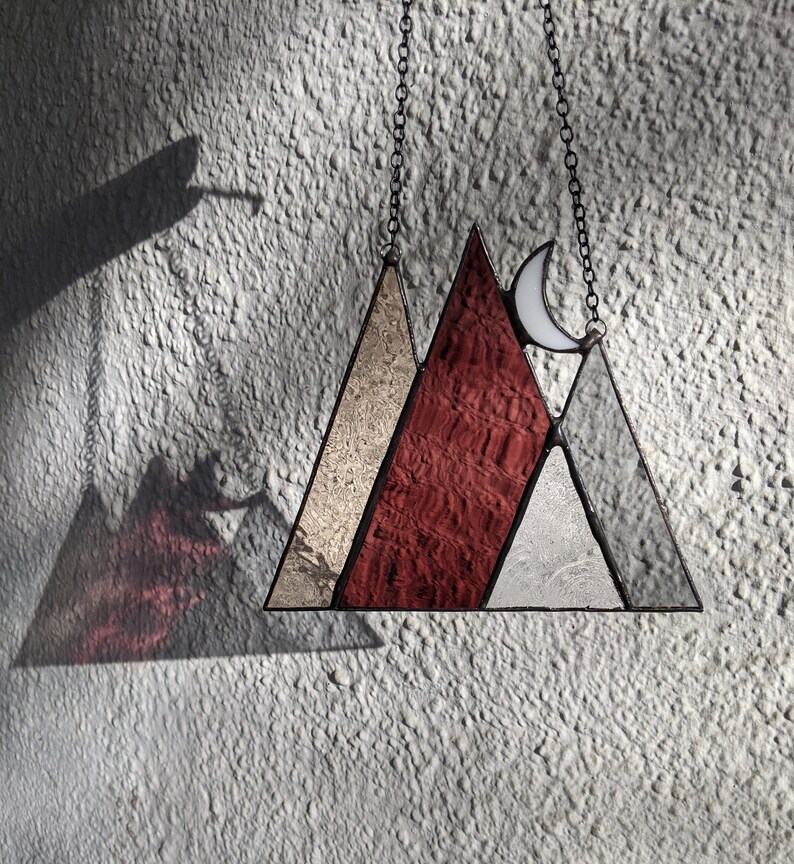 Stained Glass Mountain Suncatcher