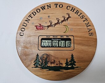 Countdown to Christmas Clock- Santa Countdown Clock - Etsy
