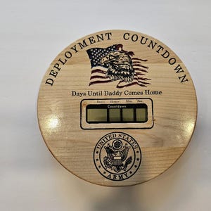 Military Deployment Countdown Timer: Army, Navy, Air Force, Marine, Coast Guard & Submarine Force.  Customizable