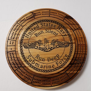 Submarine Force Cribbage Board, 2, 3 or 4 player