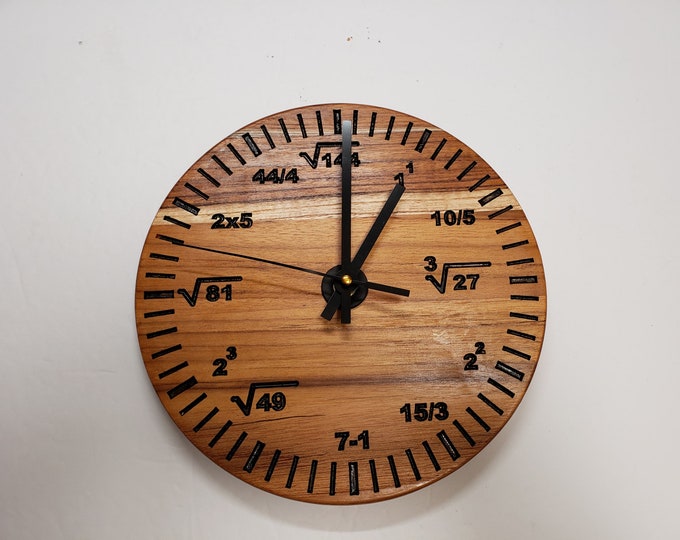 Math Formulas Wall Clock, Gift for Teacher or Math Student