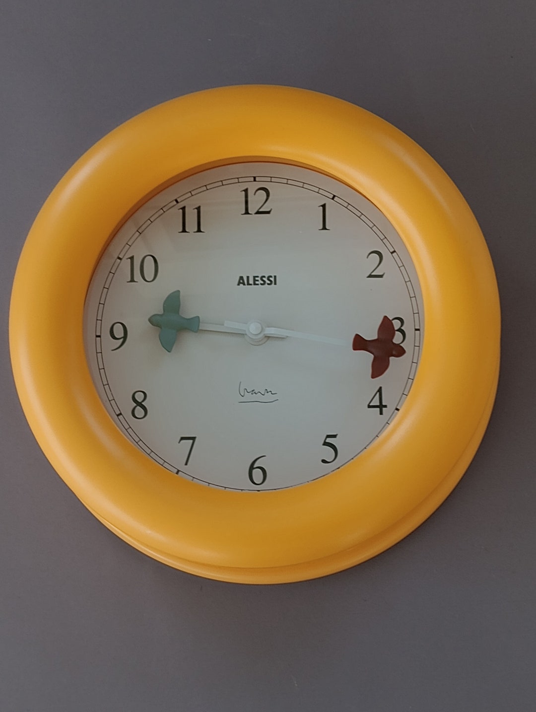 Alessi Michael Graves Wall Clock Time Flies Etsy