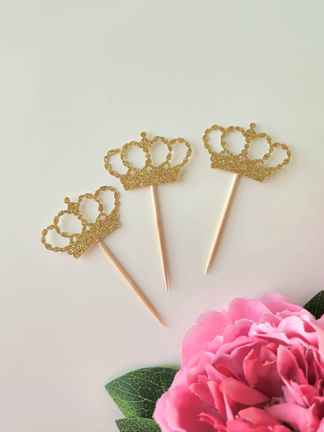 Elegant Crown Cupcake Toppers Crown Food Picks Party Decorations