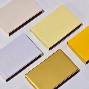 Pearlescent Matchbox with Safety Matches - Iridescent Wedding Favor, Candle Accessory, Shiny Gift Pearl White