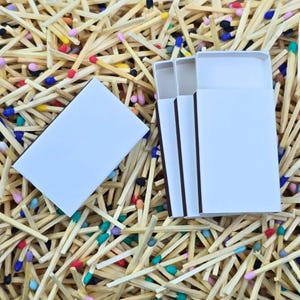 Blank White Matchboxes with Striker: DIY Crafts & Party Favors