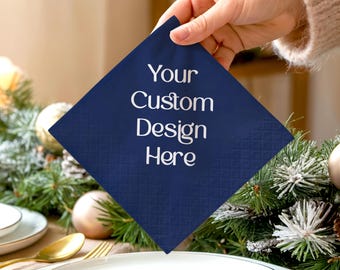 Custom Napkins Personalized Logo Cocktail Luncheon 3 Ply Full Color Events