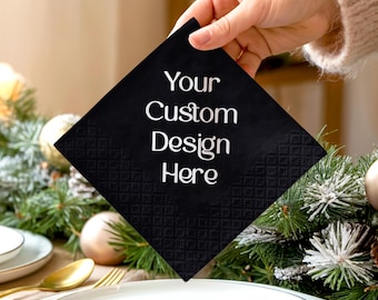 Custom Napkins Personalized Full Color Cocktail Luncheon 3 Ply Wedding Party Favors