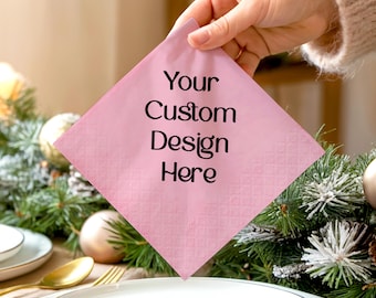 Custom Napkins Personalized Baby Shower Cocktail Luncheon 3 Ply Full Color