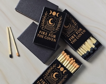 Custom Halloween Matchbox Favors: Spooky Party Decorations, Witchy Coven Design