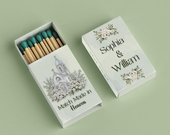 Personalized Wedding Matchboxes: Custom Celebration Favors - Set of 50