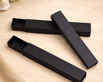 Empty Black Slim Box for 4 Inch Matches, Minimalist Wedding Favor Holder
