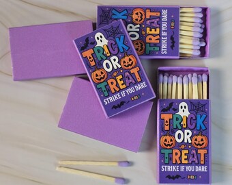 Custom Halloween Matchbox Favors: Spooky Party Decorations, Witchy Coven Design
