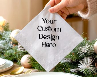 Custom Napkins Personalized Full Color Cocktail Luncheon 3 Ply Any Occasion Favors