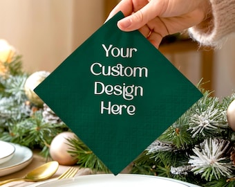 Custom Napkins Personalized Birthday Cocktail Luncheon 3 Ply Full Color Favors