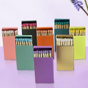 Pearlescent Matchbox with Safety Matches - Iridescent Wedding Favor, Candle Accessory, Shiny Gift