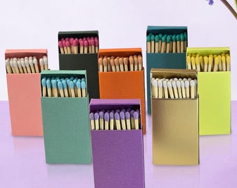 Pearlescent Matchbox with Safety Matches - Iridescent Wedding Favor, Candle Accessory, Shiny Gift