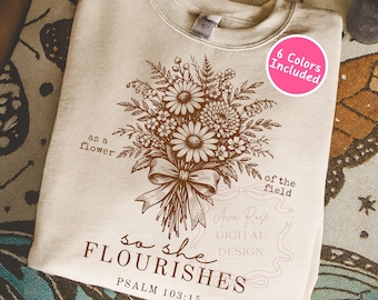 Floral Vintage Jesus PNG SVG, Christian Shirt Png, Popular Faith Tshirt Design, Trendy Scripture Sublimation, Trending Bible Verse Png