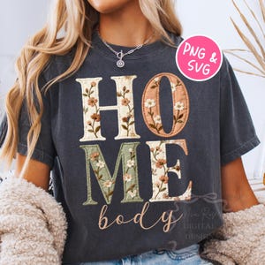 Faux Embroidery Homebody PNG SVG, Floral Trendy Knit Png, Boho Patchwork Womens Png, Homebody Club, Trending Everyday Sublimation Png Design