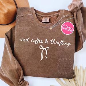 Coffee Thrifting PNG SVG, Vintage Thrifter Shirt Png, Trendy Quote Design, Minimal Aesthetic Png, Girly Retro Shirt Png Sublimation Design