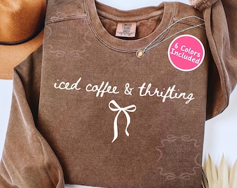 Coffee Thrifting PNG SVG, Vintage Thrifter Shirt Png, Trendy Quote Design, Minimal Aesthetic Png, Girly Retro Shirt Png Sublimation Design