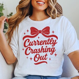 Crashing Out Girly Retro Funny Quote PNG, Sassy Sarcastic Shirt Design, Adult Humor Png, Preppy Bow Shirt Png, Vintage Trendy Quote Sublimation, Mental Health Quote Png, Trending Womens Sublimation, Mentally Spicy