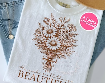 Floral Vintage Jesus PNG SVG, Christian Shirt Png, Popular Faith Tshirt Design, Trendy Scripture Sublimation, Trending Bible Verse Png