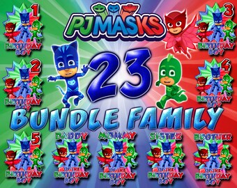 Download Pj Masks Birthday Svg Etsy