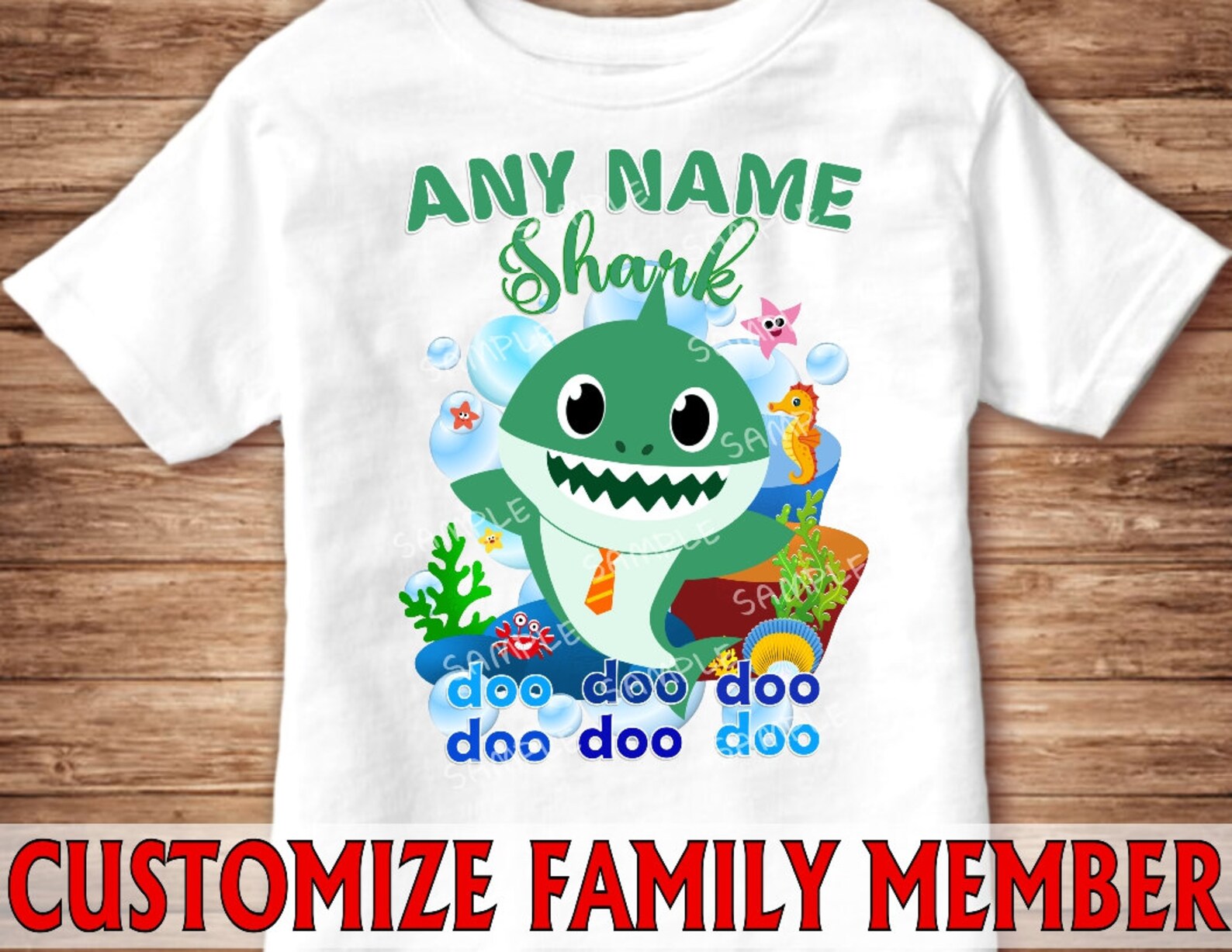 Baby Shark Digital File ONLY Baby Shark Iron on Transfer Etsy