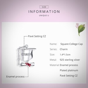 Sterling Silver 'Class Of 2018' Diploma Graduation Pendant With Cubic Zirconia, Gift For Graduates - View #8