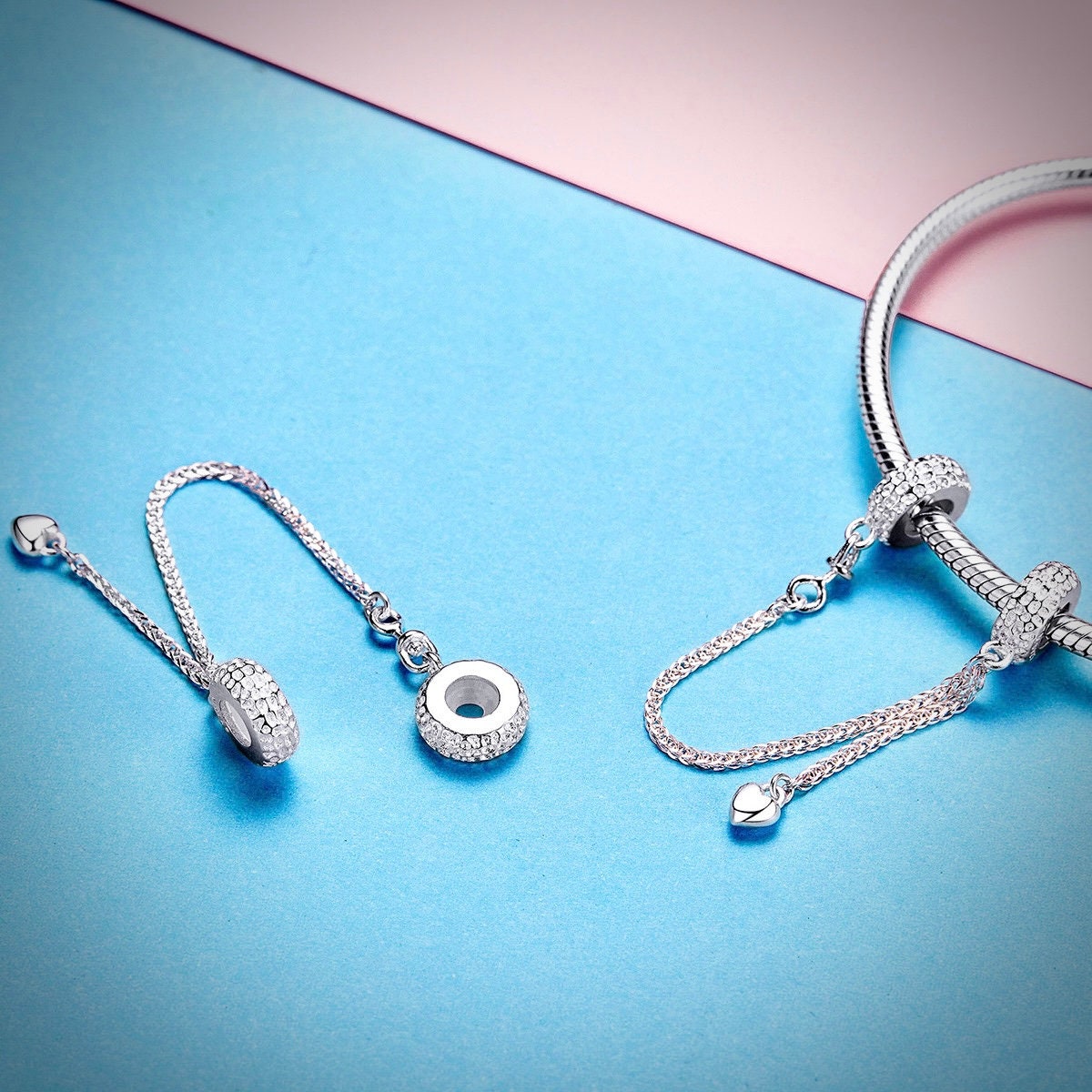 Safety Chain Charm For Pandora Bracelet Heart Safety Chain Etsy