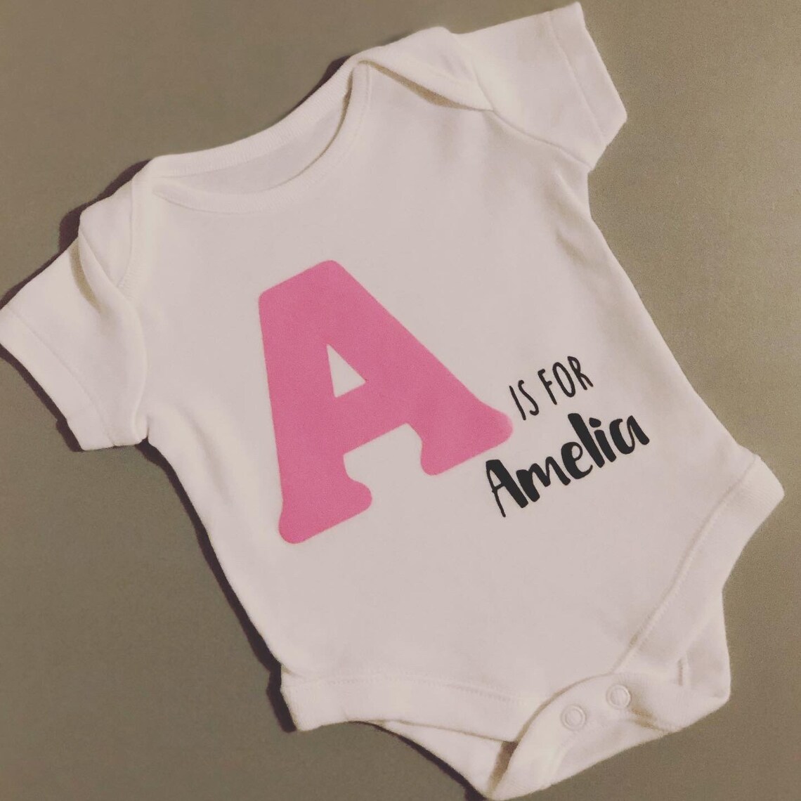 Personalised Baby Name Announcement Vest Bodysuit. Etsy