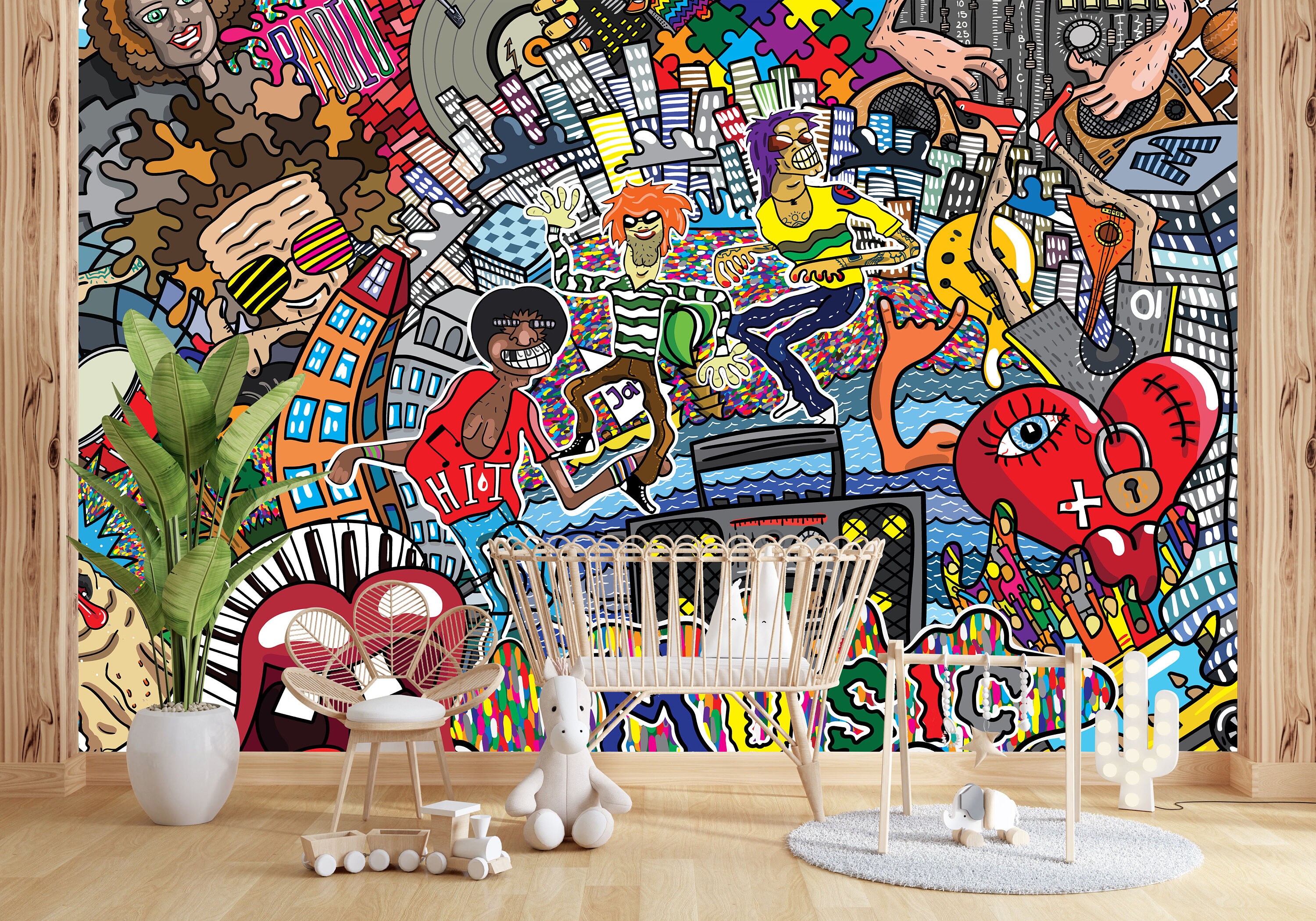 Share more than 52 graffiti peel and stick wallpaper - in.cdgdbentre