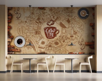 Buy Cafe Wallpaper Online In India - Etsy India