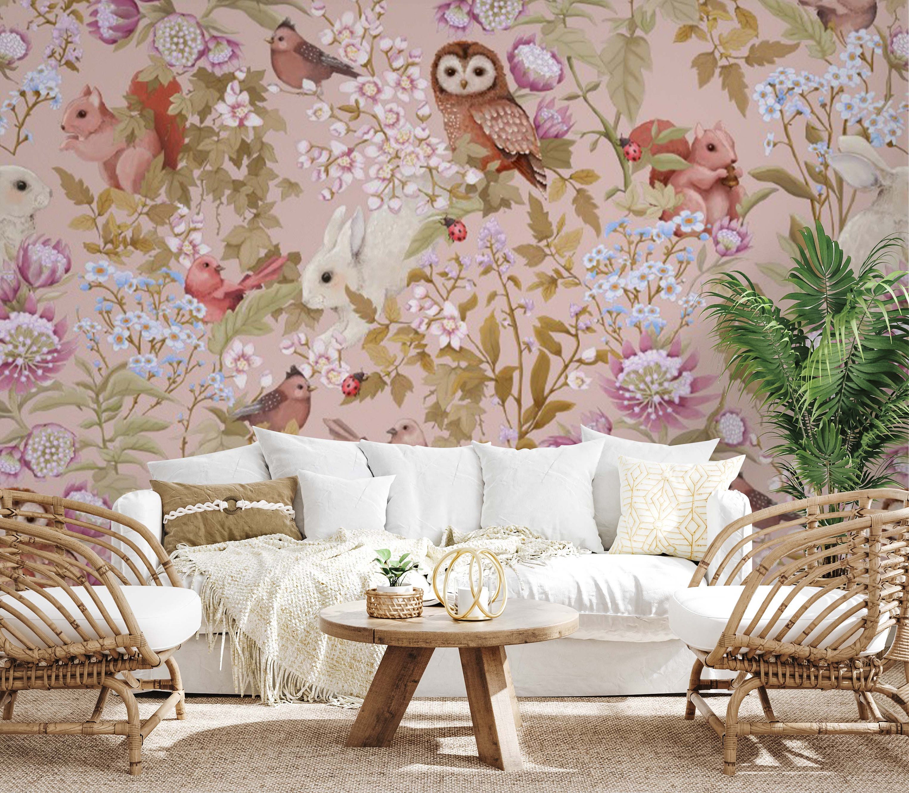 Amazoncom Murwall Chinoiserie Wallpaper Peel and Stick Soft Asian Trees  Wall Mural OU000084STYLE 1  Handmade Products