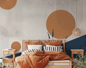 Abstract Colorful Circles Peel and Stick Wallpaper / Art Wallpaper Self Adhesive / Wall Decoration Wallpaper and Wall Mural / Art Decor