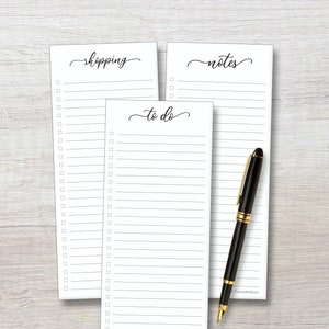 Minimalist To Do List Notepads | Pack of 3 | Handheld Grocery List Pad | Shopping List Notepad | Daily To Do List Tablet | PaperlyWolf