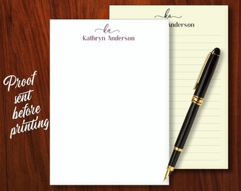 Custom Notepad with Name and Initials | Custom Personal Notepad | Personalized Office Stationery Gift | Memo Pad