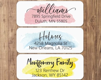 Watercolor Return Address Labels White Matte | 30 Watercolor Address Sticker | Custom Address | Personalized Address Labels | Cute Stickers