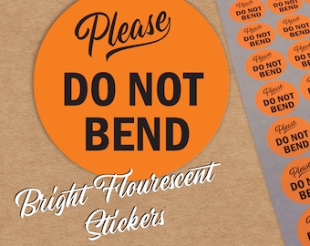 25 do Not Bend Handle With Care Stickers / Shipping / Packaging - Etsy