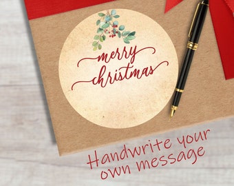 40 Christmas Gift Tag Stickers | Gift Stickers | Gift Label | Write In Gift Tags | Blank Gift Tags | Holiday Gift Tags