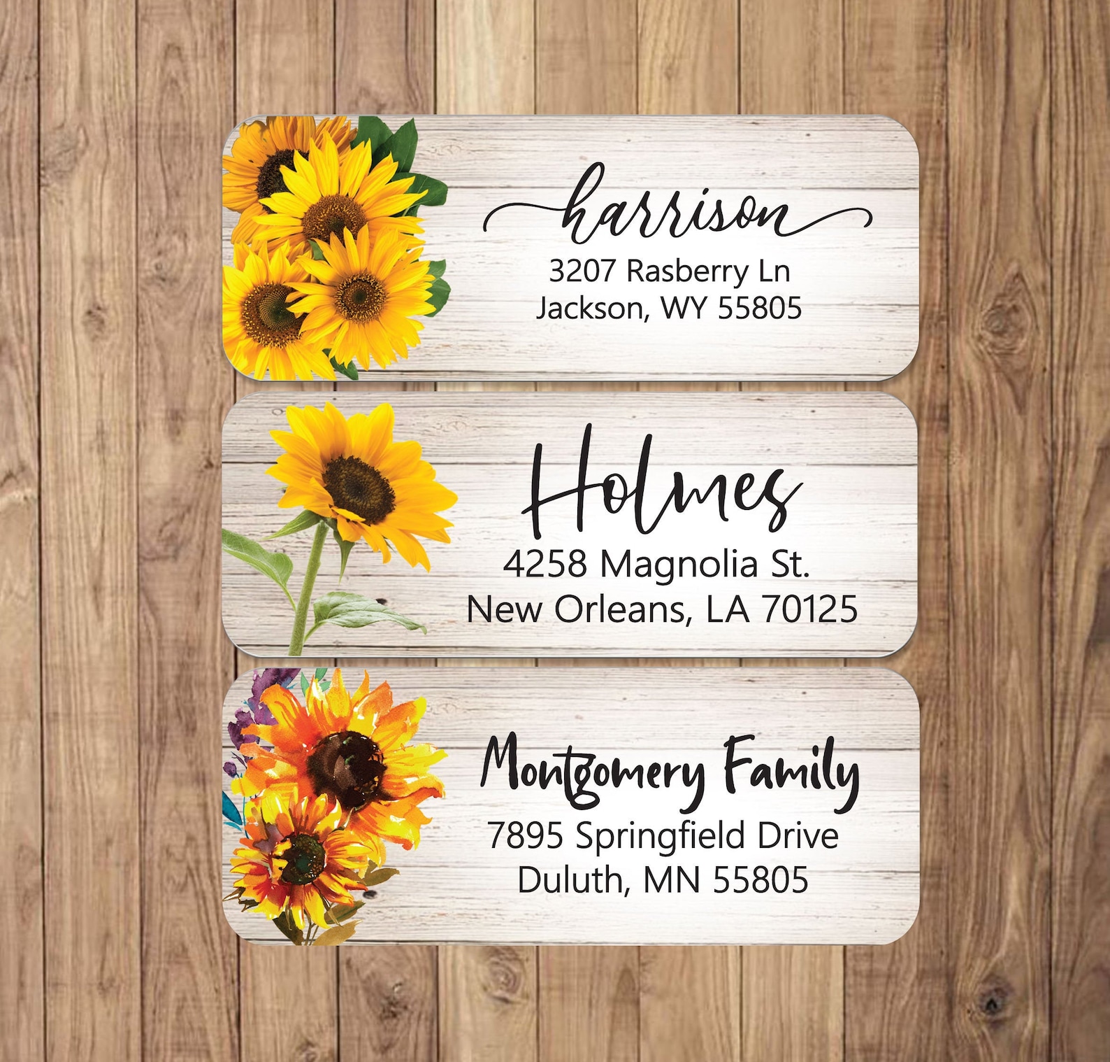 Sunflower Summer Return Address Labels 24 Personalized Etsy Singapore