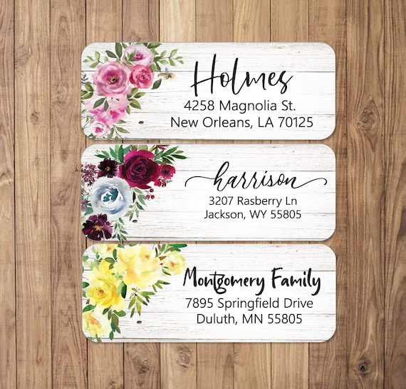 Personalized Floral Return Address Labels - Set Of 120 Custom Mailing Stickers, Self-Adhesive - View #8