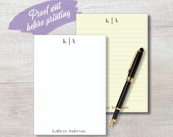 Personalized Professional Notepad | Custom Monogram and Name Notepad | Personalized Business Notepad | Personalized Office Stationery Gift