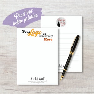 Custom Business Notepad with your Logo and/or Text | Personalized Business Notepad | Personalized Logo Notepad | Your Logo Here
