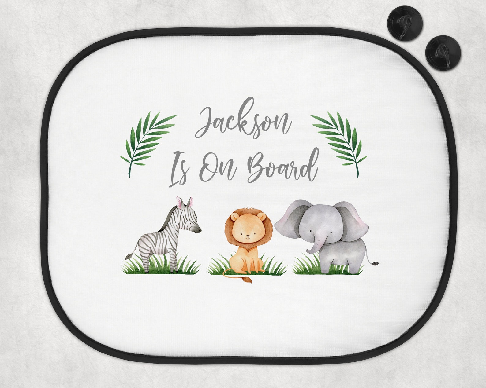 Personalised New Baby Gift Safari Cushion Baby Birth Stats Etsy UK